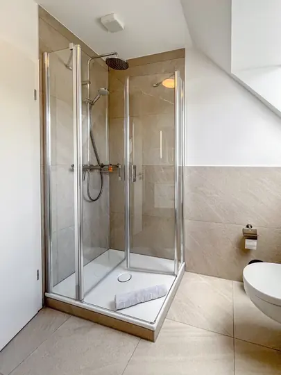 Shower enclosure in the bathroom